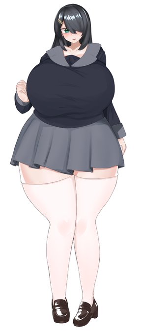 身長2mデカパイデカケツ女の子を描きました。 