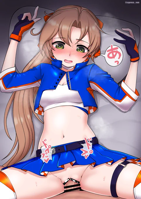 翌日のイベントに種付けされた状態で出演しようとする邪悪な秋雲先生です。 