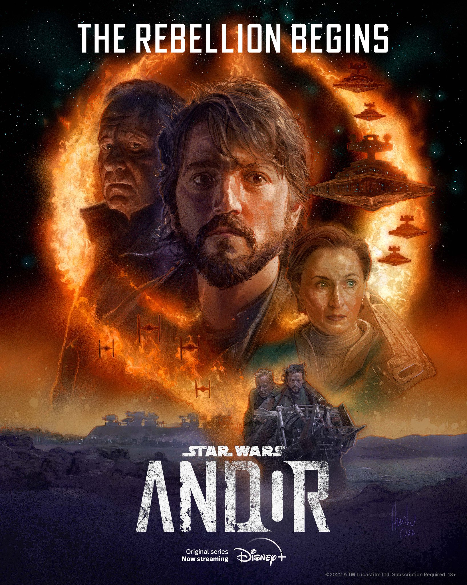 Creatieve Andor posters voor Star Wars op Disney Plus België
