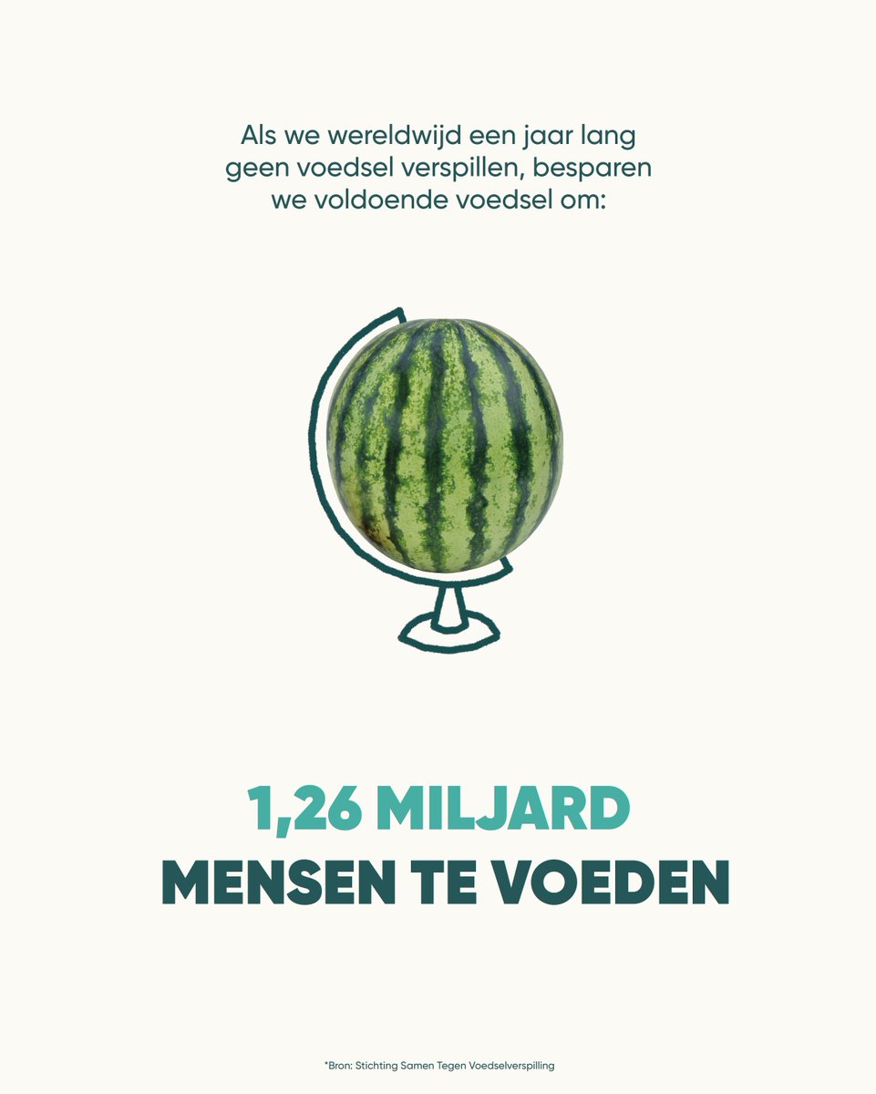 Vandaag is het #Wereldvoedseldag en staan we stil bij wereldwijde honger en #voedselonzekerheid. Want hoe bizar is het dat er wereldwijd iedere avond 828 miljoen mensen met honger naar bed gaan, maar we jaarlijks 2,5 miljard ton aan #voedsel per jaar weggooien? 

Bron: VN &amp; WWF