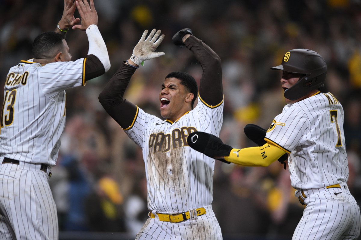 SInow's tweet photo. THE PADRES ARE NLCS-BOUND 

They knock the Dodgers out of the playoffs 😱 https://t.co/dZqnQrPKpV