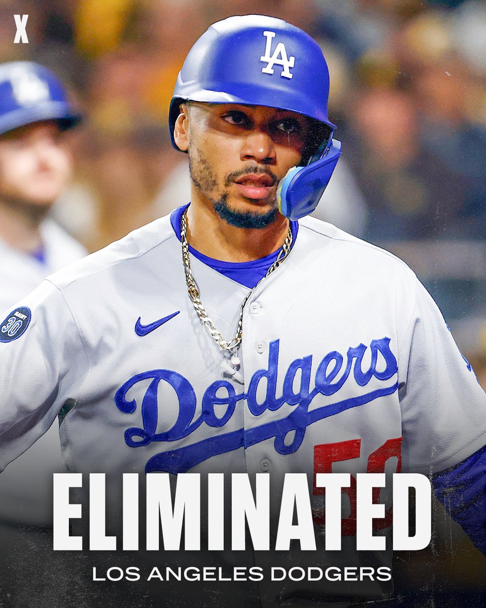 The Dodgers have been eliminated from the postseason.