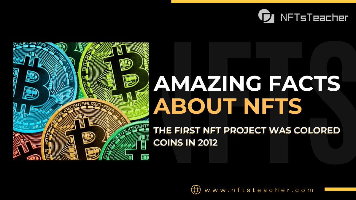 NFTsTeacher's tweet photo. Despite not fully supporting the application, the first attempt at NFTs can be traced back to the @Bitcoin #blockchain. 🌐

The project was called Colored Coins and sought to expand the use of Bitcoin beyond currency.🪙

#bitcoin #coloredc oins #eth #nfts #nftcollectors #bitcoin https://t.co/PpZ9OIyMFP