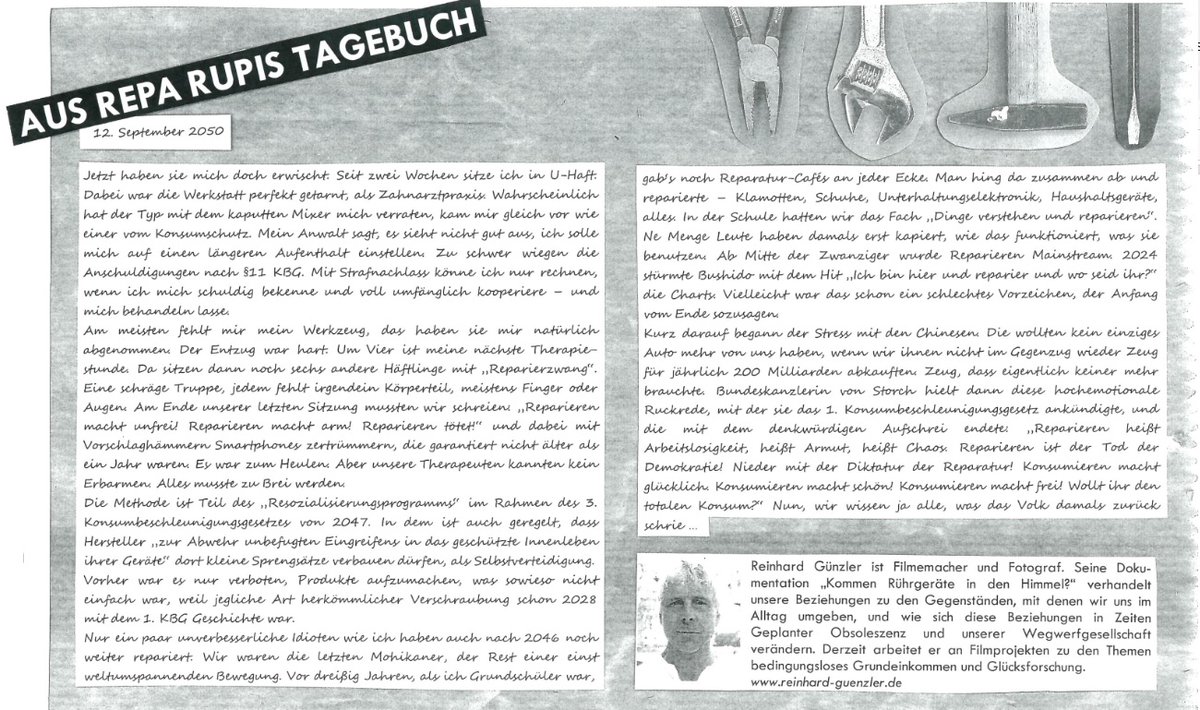 Zukunft der Reparatur – Reparatur der Zukunft. Wie sieht die in deinen Augen aus?

Wie reparieren wir in Zukunft? #repini #repairday