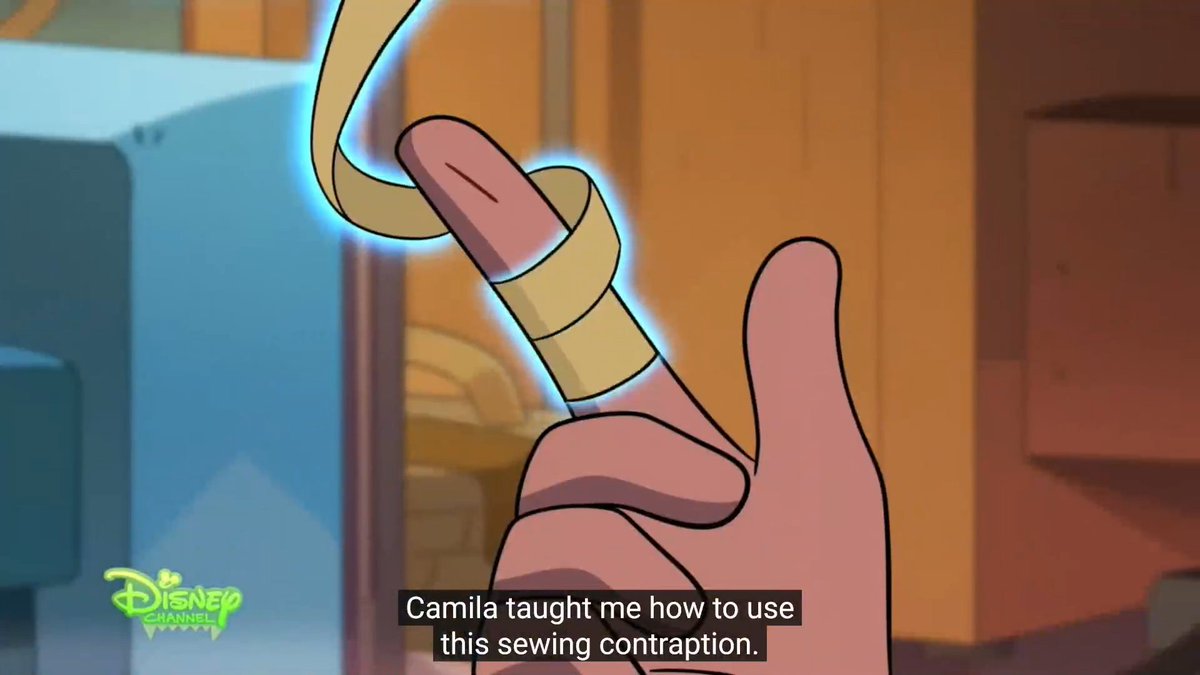 astrolavas's tweet photo. TOH SPOILERS //

the fact that hunter CANONICALLY got rly passionate abt sewing makes me just..... so so happy LIKE YES. GO YOU, SO REAL, SO TRUE, he's so proud of himself https://t.co/dNx3K58pzb