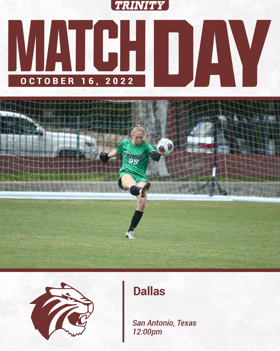 Noon ball at the Paul! No. 8 <a href="/TUWSoccer/">Trinity Soccer</a> will host the University of Dallas in a <a href="/SCAC_Sports/">SCAC</a> match. #TigerPride #SCACwsoc 

📈: trinitytigers.com/links/ls7o5o
📺: trinitytigers.com/links/wa6ivg