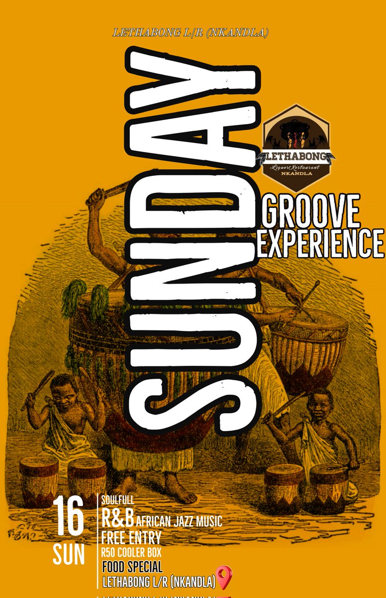 LethabongN's tweet photo. Sunday Groove Experience
Soul n Rnb African Jazzi 

#Sunday #soul #Rnb #jazzi
Free Entry 
Food special https://t.co/tdzkXGpF5F