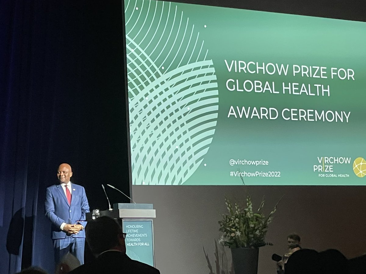 Congratulations to @USAmbPEPFAR @JNkengasong for being awarded the inaugural #VirchowPrize2022 for global health and demonstrating the vital imperative of working across and connecting scientific, medical, and political fields for greater impact. @virchowprize