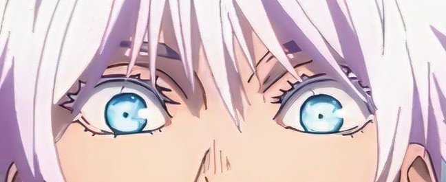 yeosanzu's tweet photo. gojo's eyes for rent if you still can't see the plagiarism. https://t.co/mzTGD3NfKg