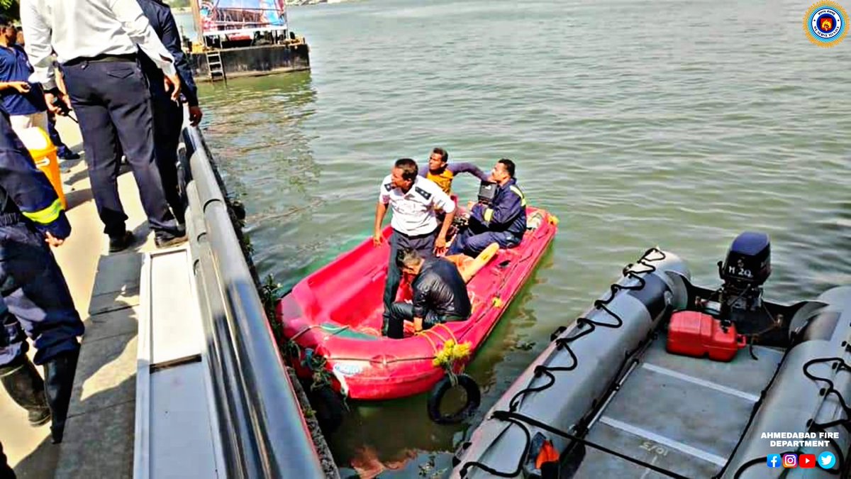 Difference expo 2022 at Sabarmati Riverfront Ahmedabad conducted multi agency mock exercise for the coordination during any water site emergency situation

Ahmedabad fire &amp; Emergency services three task force search rescue operation as per details provided*
 #ahmedabadfire.