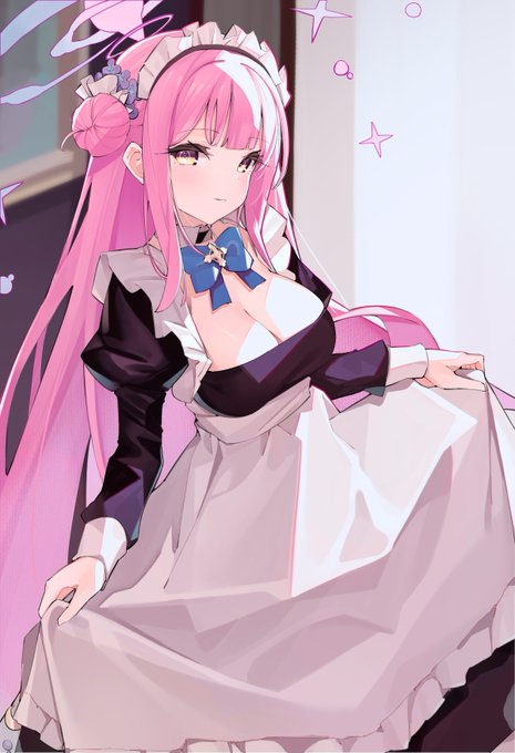 ミカ メイド
#ブルアカ 