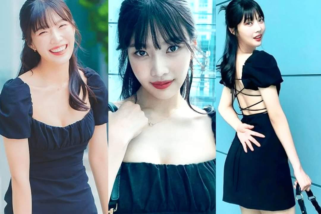 KOREA_TIP's tweet photo. ジョイ&amp;カリナが着用した衣装はZARAのワンピ👗

#redvelvet #aespa #KPOP https://t.co/vI4bwZef7b