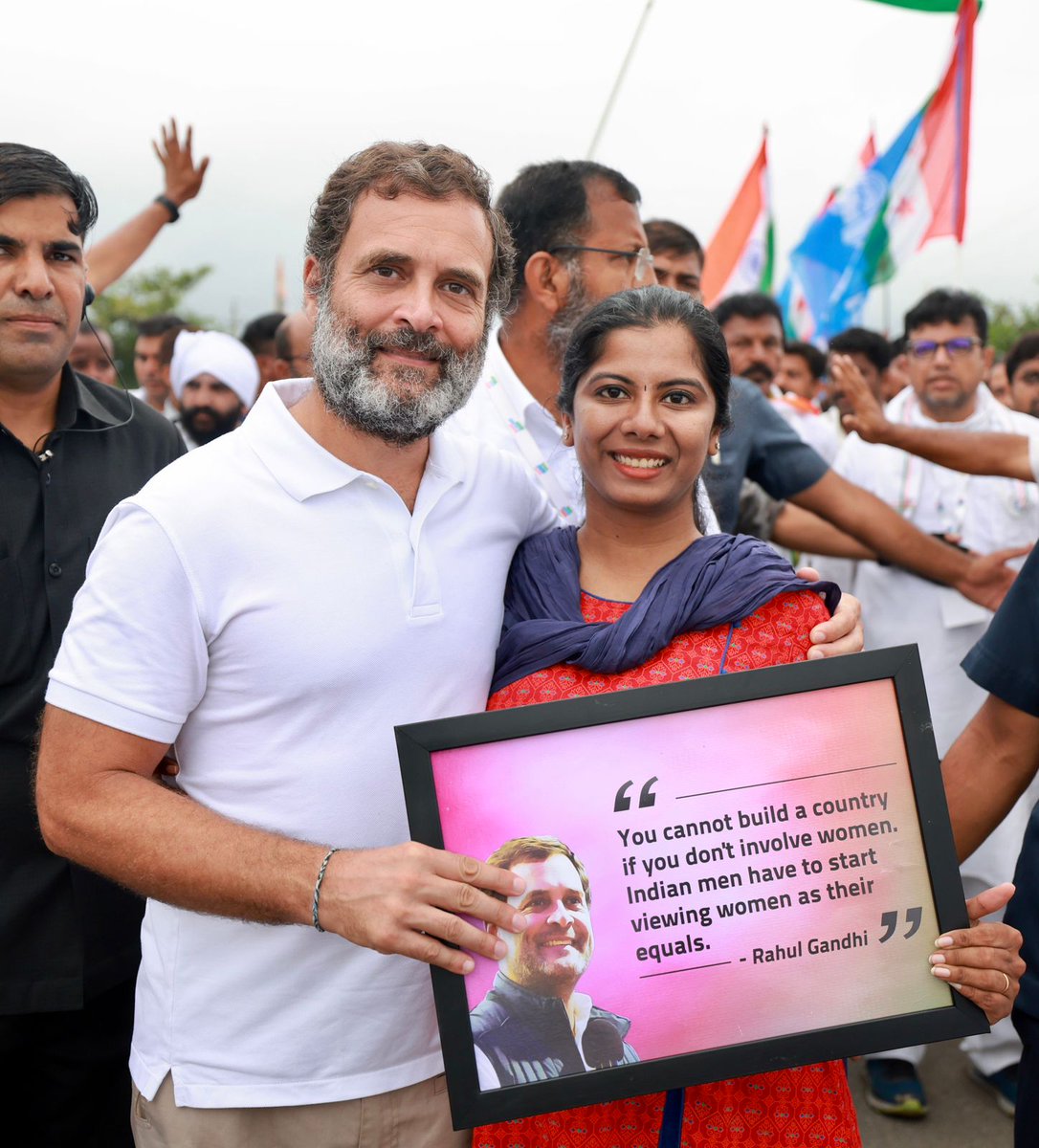 INCIndia's tweet image. Women - the social conscience of a country.

#BharatJodoYatra