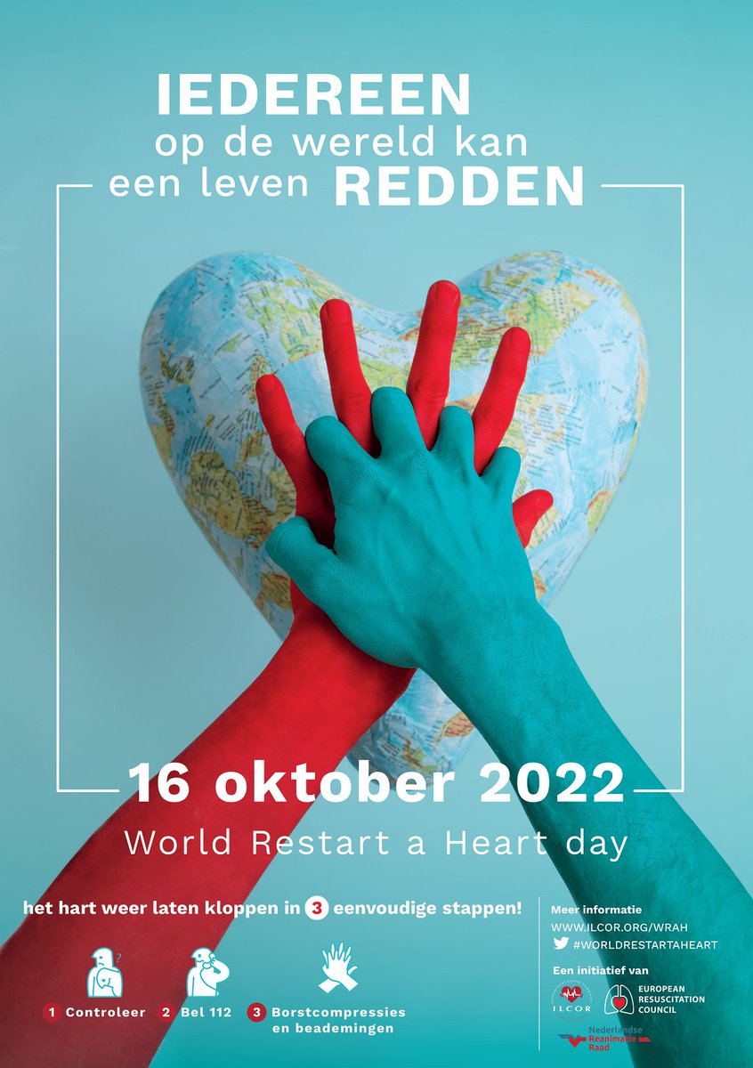 💙 Vandaag is #WorldRestartAHeartDay

🚑🚑 Als er een melding van hartfalen binnenkomt bij 112, alarmeren wij 2 ambulances. 🚒 Wij kunnen ook 26/36 brandweerposten alarmeren om snel ter plaatse te gaan. Ook alarmeren wij burgerhulpverleners via @hartslagnu 👍 Meld je ook aan!