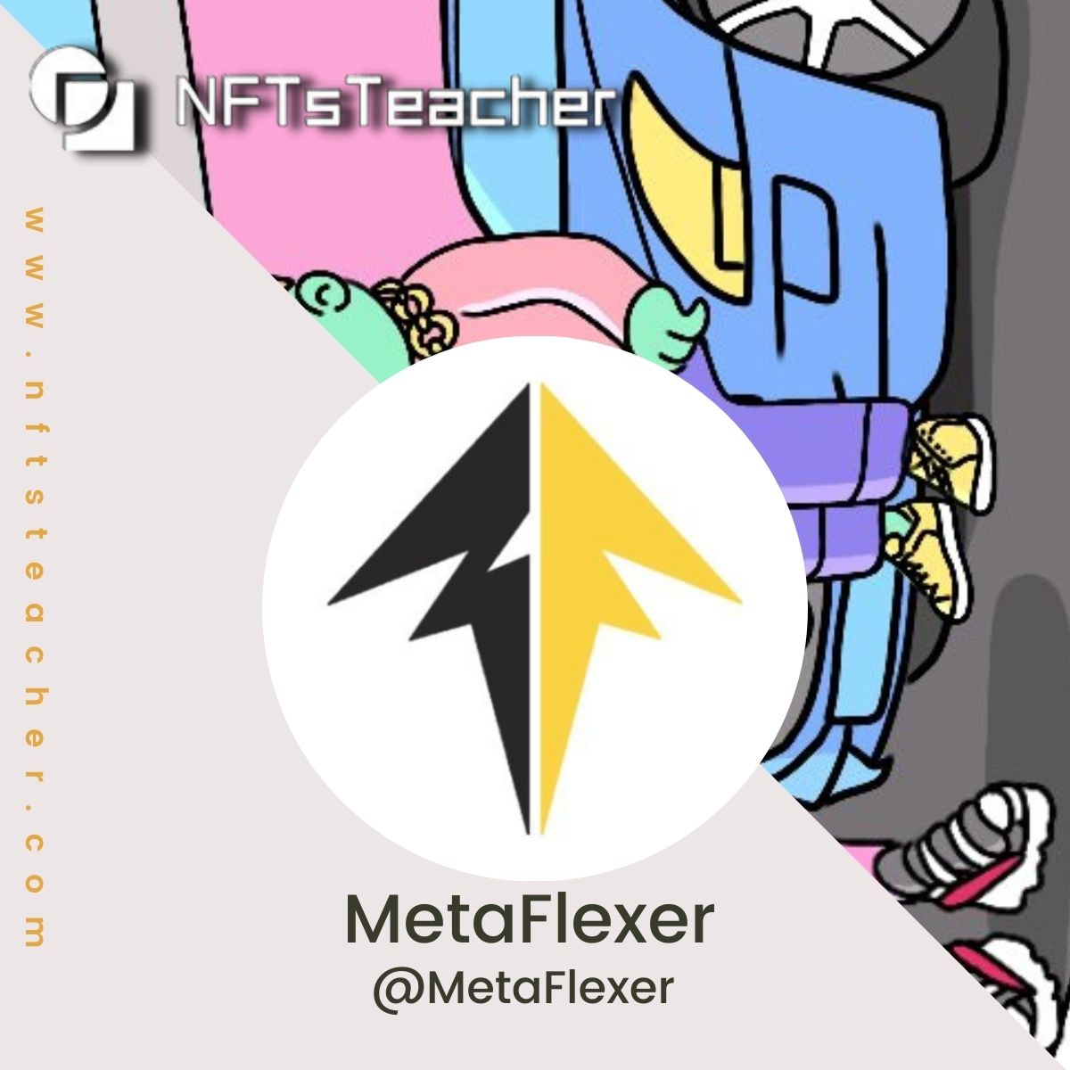 NFTsTeacher's tweet photo. 💪@Metaflexer is a web3 brand aimed to be the best place for NFT flexers.

You own metaflexer to show off your blue chips NFTs. What blue chips? You will know soon.

Each Metaflexer allows its owner to vote for experiences and activations paid for by the Metaflexer Bank.

LFG!🔥 https://t.co/XTrZ7fP7Pv