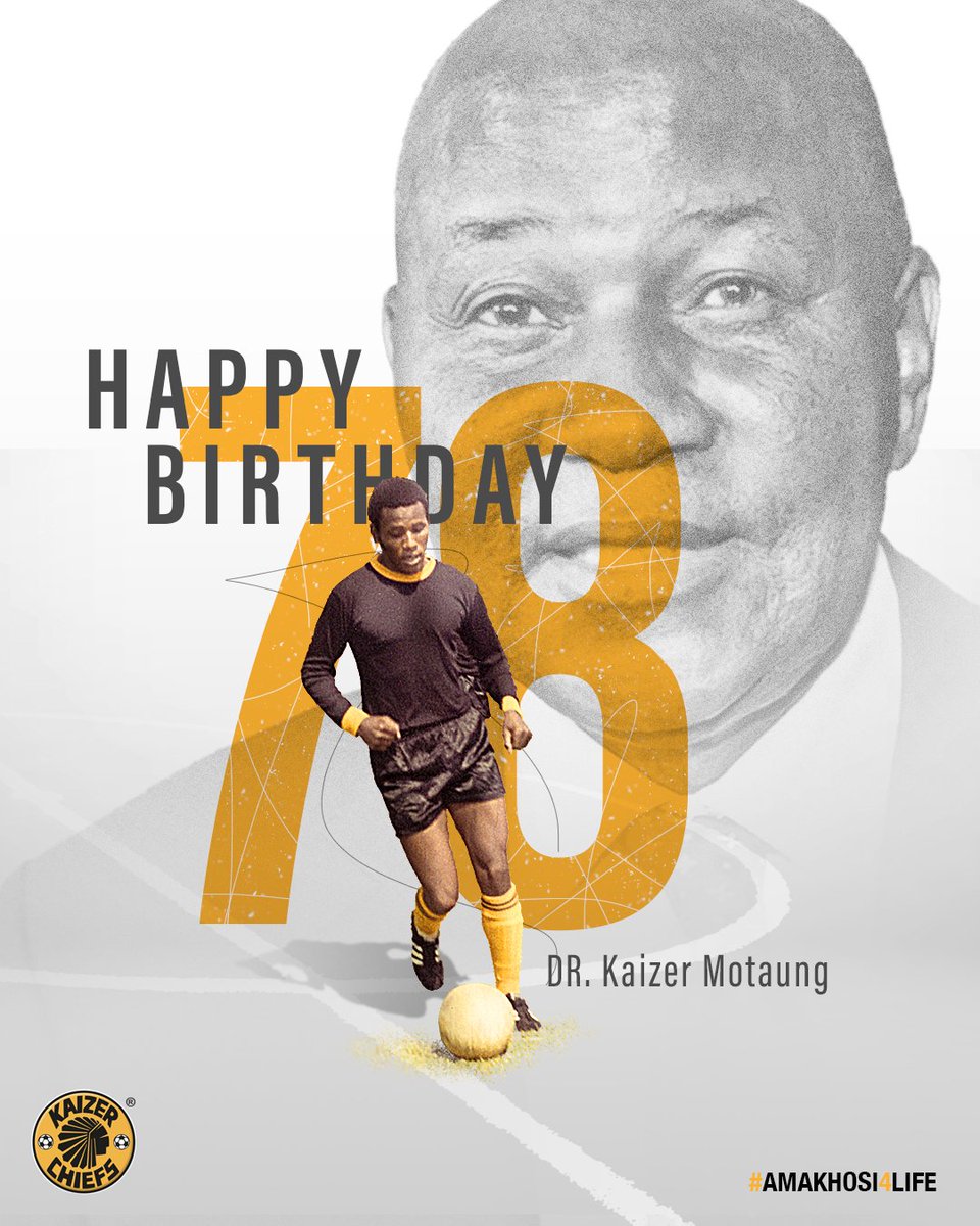 KaizerChiefs's tweet photo. To a leader, a visionary and a father. Our inspiration and our mentor…we are proud to celebrate 78 years of your life. Thank you for sharing it with us…HAPPY BIRTHDAY CHINCHA GULUVA, we love &amp; adore you!

#Amakhosi4Life #HappyBirthdayChincha #Kaizer78 https://t.co/7i4flEBMxv