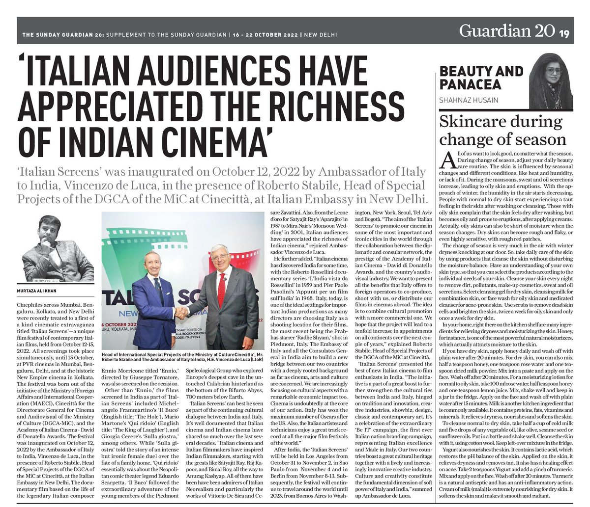 Italian Screens Curtain Raiser in New Delhi 2022