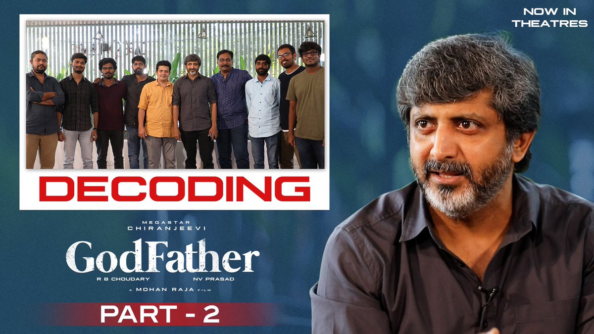 'Decoding #GodFather' Part 2 gets more interesting as director @jayam_mohanraja and his team break down the tiny little details of the HUMONGOUS BLOCKBUSTER ❤️‍🔥 Watch NOW! - youtu.be/-kd1gXcU6Zk #BlockbusterGodfather