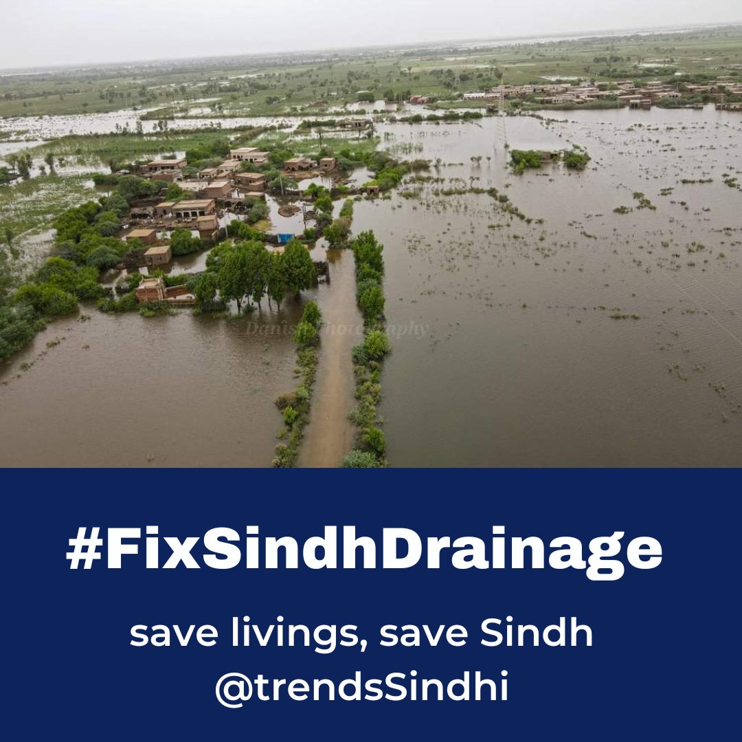 Sindh, in southeast Pakistan, is home to around 48 million people and contributes around a quarter of the country’s total agricultural produce.
#FixSindhDrainage