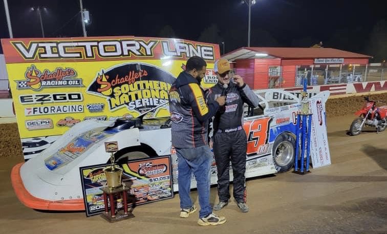 PRNAtTheTrack's tweet photo. Congratulations @carsonferguson winner @swainsbororrace @SoNationals #TeamProFab @ProFabHeaders https://t.co/4hpMbV5I1n