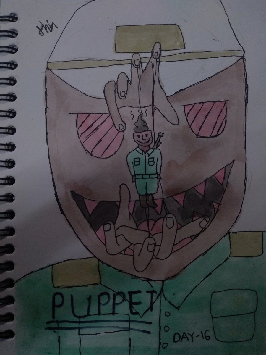 ac__gs's tweet photo. Day 16 - Puppet 

#Revotober 
#Inktober
#WhatsHappeningInMyanmar 
(Beginner) https://t.co/7KzUyGXHEO