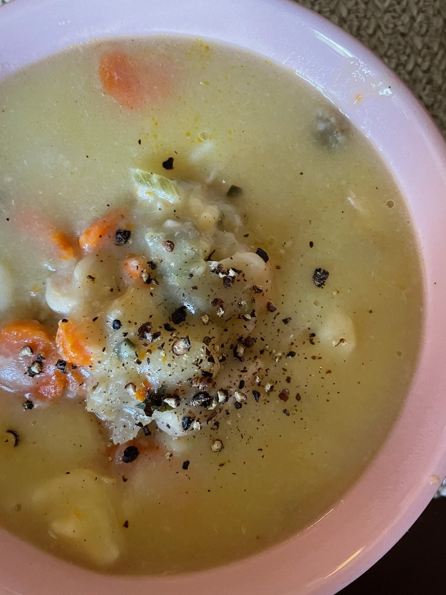 TomBaikAndSons's tweet photo. Soup 15: Chicken and Dumpling soup #31SoupsofHalloween https://t.co/cvL7FLB0GP