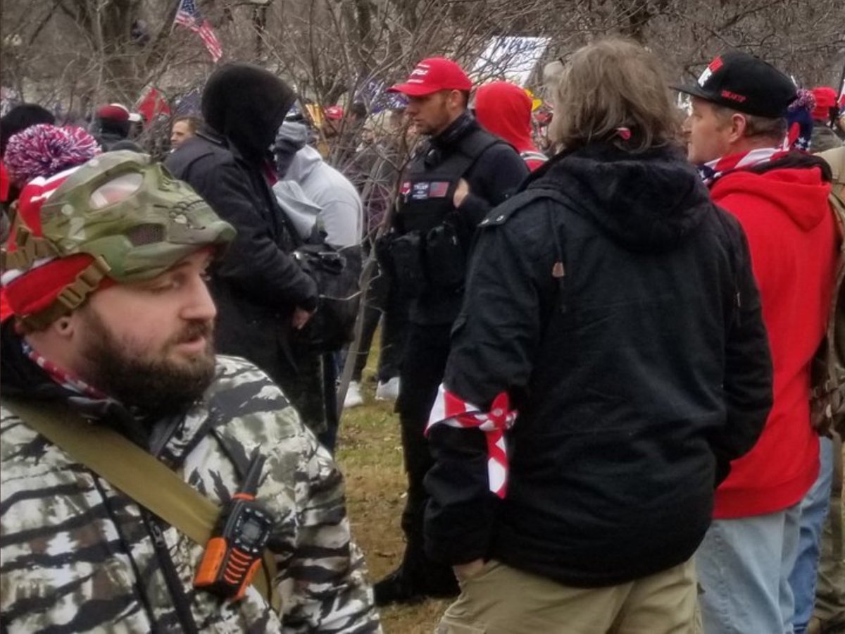creek_twit's tweet photo. Here is another guy I suspect is with Shawn Price's NJ PB crew. No hashtag previously; I propose #FlagHelmetRWB. He is near #PayMePB early (wearing a red ballcap) and mingles with the NJ PB at NW terrace attack though doesn't walk with them in between. https://t.co/qjs0dYIf0b