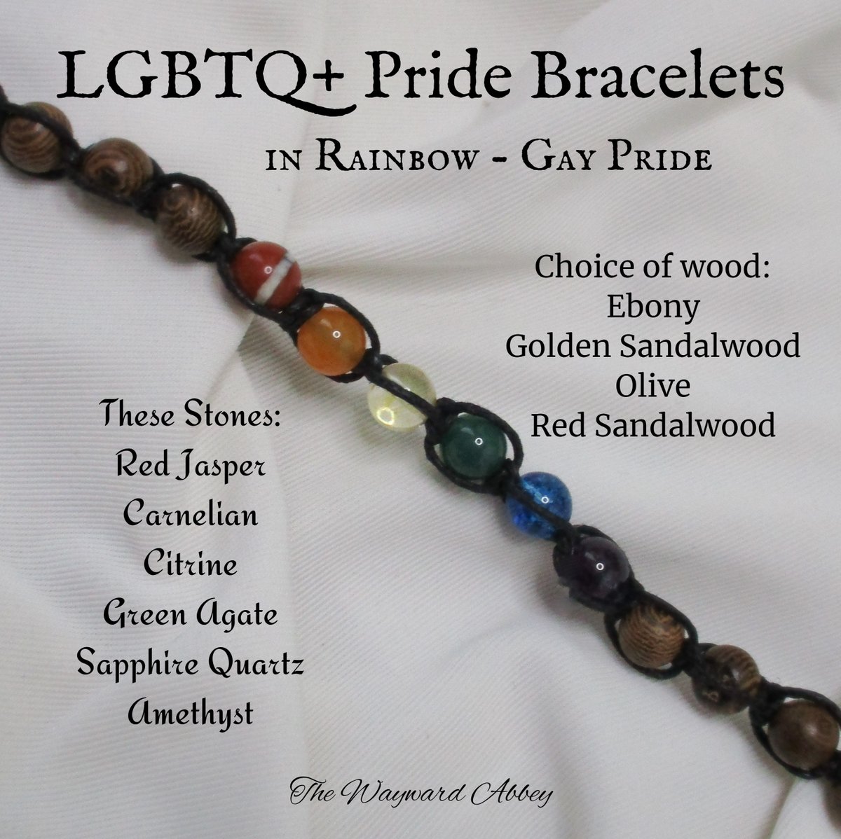 WaywardAbbey's tweet image. LGBTQ+ Bracelet
In Rainbow/Gay Pride

For those who wish to represent without necessarily having to scream it. You choose the flag &amp;amp; color of cord. 

Only on Etsy:
etsy.com/listing/102451… 

10% of all October sales will be donated to Breast Cancer Research Foundation.
