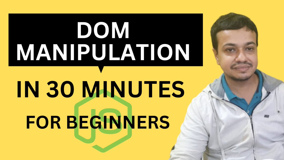 nabendu82's tweet image. 📢𝐉𝐚𝐯𝐚𝐒𝐜𝐫𝐢𝐩𝐭 𝐃𝐎𝐌 𝐌𝐚𝐧𝐢𝐩𝐮𝐥𝐚𝐭𝐢𝐨𝐧 𝐟𝐨𝐫 𝐁𝐞𝐠𝐢𝐧𝐧𝐞𝐫𝐬

📺 𝐏𝐫𝐞𝐦𝐢𝐞𝐫𝐞 𝐭𝐨𝐝𝐚𝐲 𝐚𝐭 𝟗:𝟎𝟎 𝐀𝐌 𝐈𝐒𝐓

youtu.be/SsoY6M1vpaE

#javascript #jsdom #webdevelopment #webdeveloper #javascripttutorial #javascriptprogramming