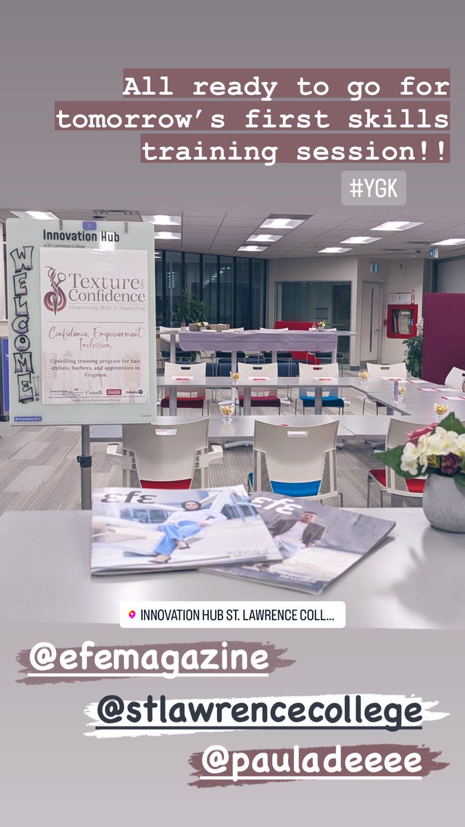 Everything all set for tomorrow’s first Texture With Confidence skills training session for #hairstylist, #barbers and #apprentices in #ygk! Spots still available for upcoming sessions so check it out: bit.ly/TextureWithCon… #confidence #inclusion #upskill