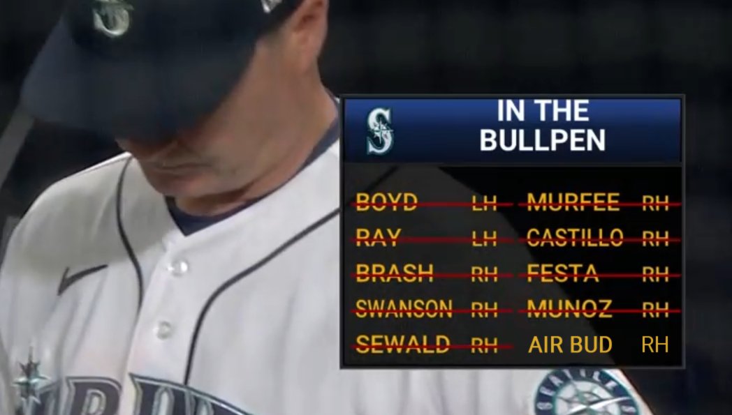 After 18 innings, the Mariners only have one pitcher left.