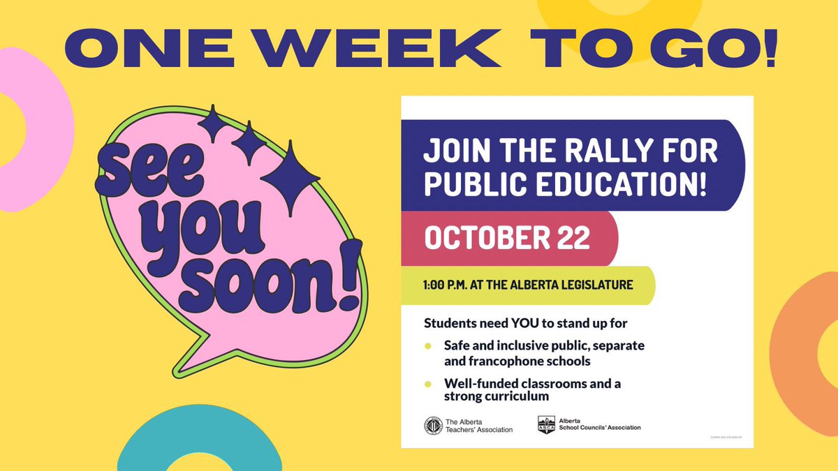 Looking forward to seeing all our teacher friends and supporters of public education from across the province!