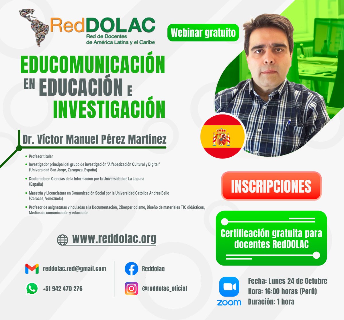 hcherov's tweet photo. "Webinar: Educomunicación en Educación e Investigación" en RedDOLAC https://t.co/OybuluZamr . INSCRIPCIONES https://t.co/wq06EhfVu6 . #educacion #educomunicación #Universidad #reddolac #investigación #docentes https://t.co/EnIrd5DrPj