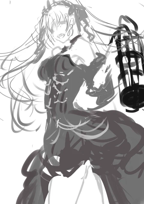 エレちゃんのラフお仕事落ち着いたら描きたいな 