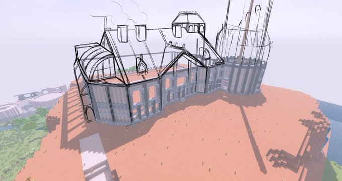 建築予定考えてた 屋根は45°
そしてタワー周りどうしようかな 