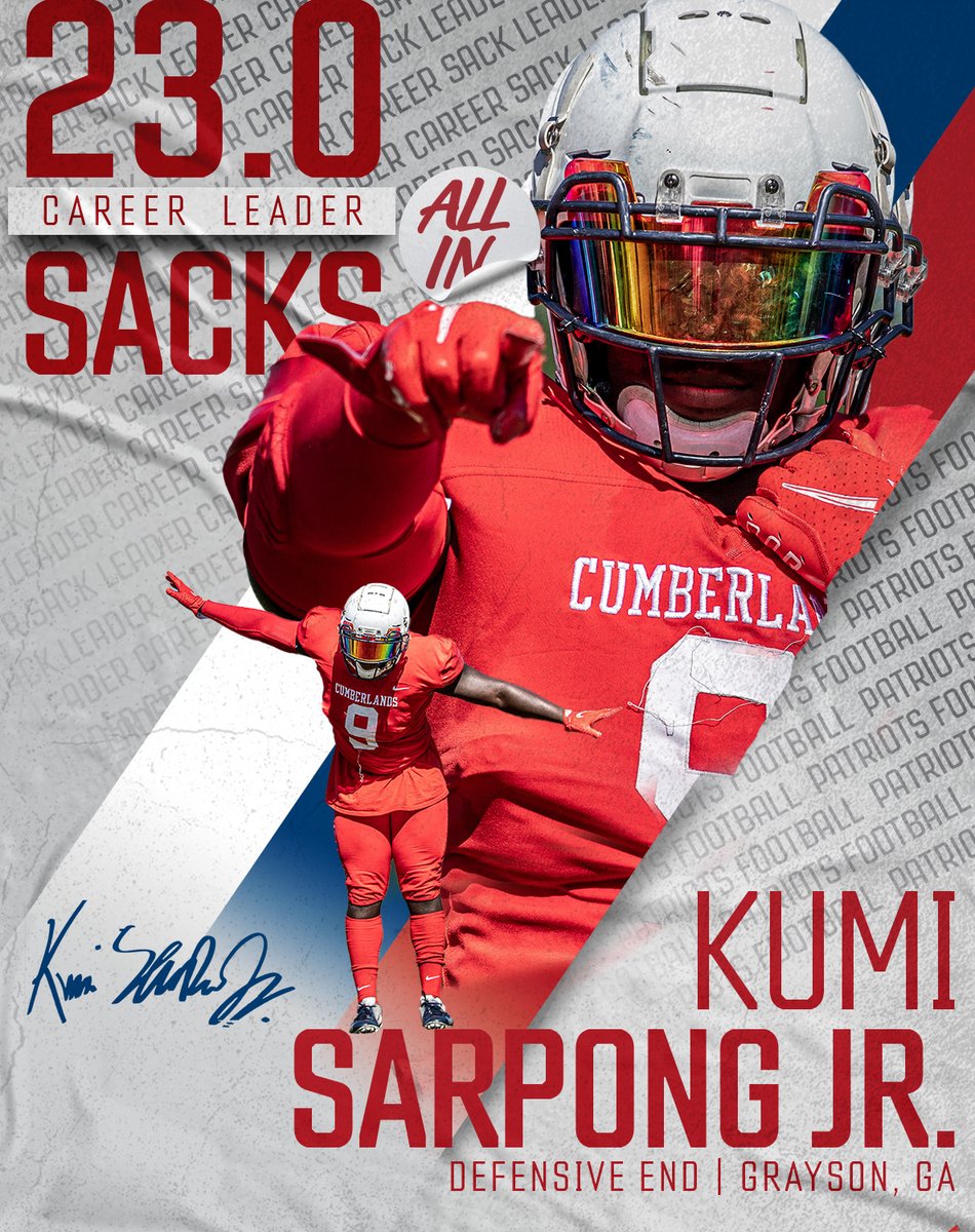 Congrats to Kumi Sarpong Jr. with a sack early in the fourth quarter he became the Patriots career sack leader!  #ALLIN #OneBigTeam