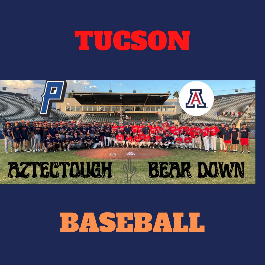 PimaAthletics's tweet photo. Great day at Hi Corbett as Aztecs @BaseballPima and @ArizonaBaseball played 2 exhibition games. Got to catch up with @pimaCCalumni Bradon Zastrow @bradonzastrow33 and Aiden May @AidenMay_24 #TucsonBaseball #AztecTough #BearDown https://t.co/3bKssPqAlz