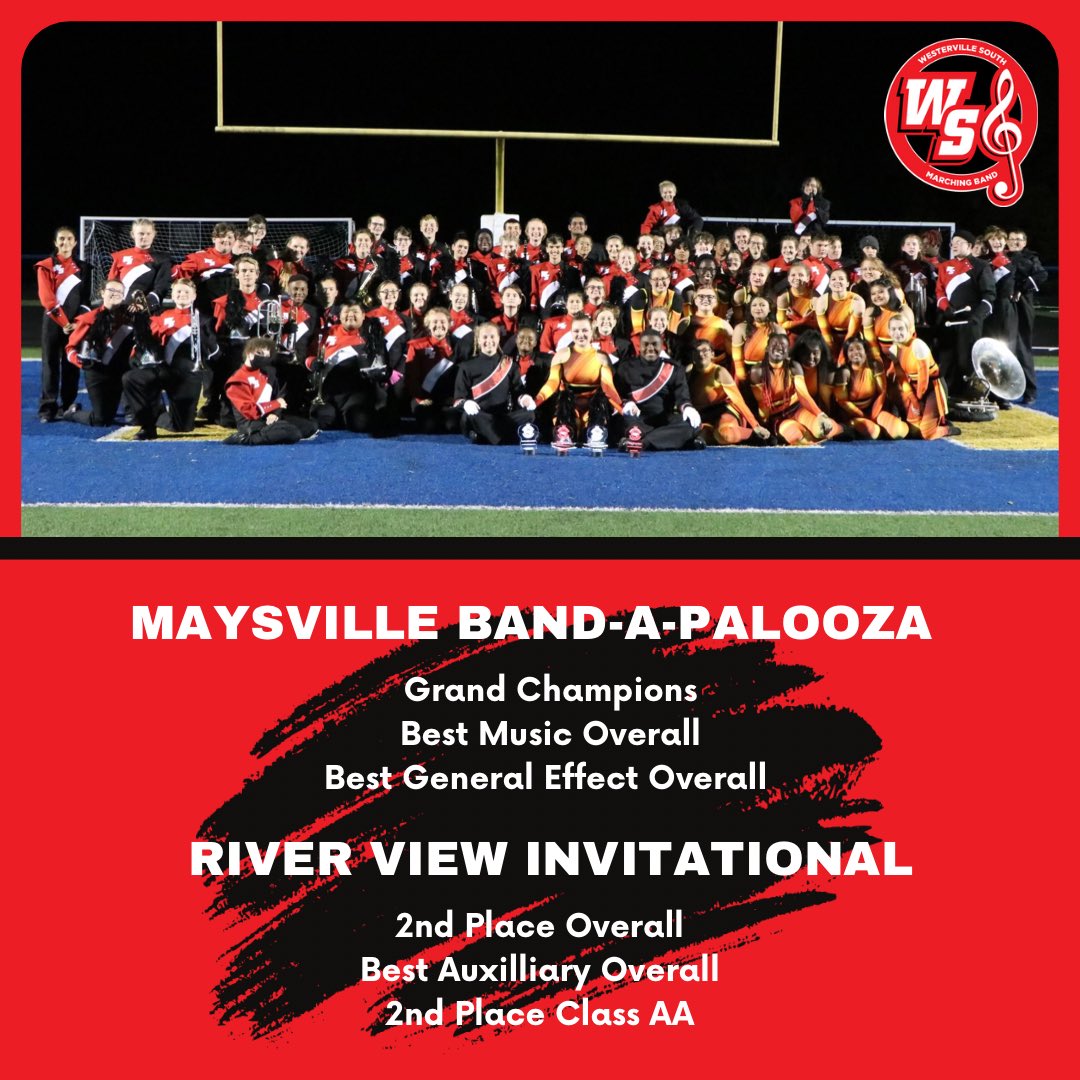 The Wildcat Marching Band had a fantastic double header competition day! #leavenodoubt