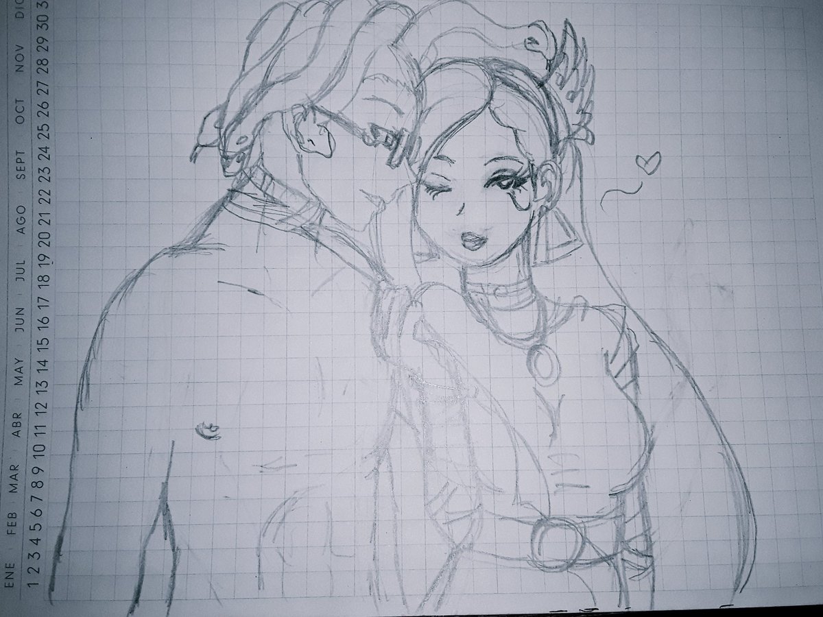 vhal97's tweet photo. A low quality doddle with Cleo &amp; Deuce G3 because yes 💖✨💖✨ I'm thinking to pass it to digital but idk

PS. CleoxDeuce G3 is canon and you can't change my mind!

#doodle #traditionalart #cleodenile #deucegorgon #cleuce #fanart #MonsterHighG3 https://t.co/zsRCTYZCXe