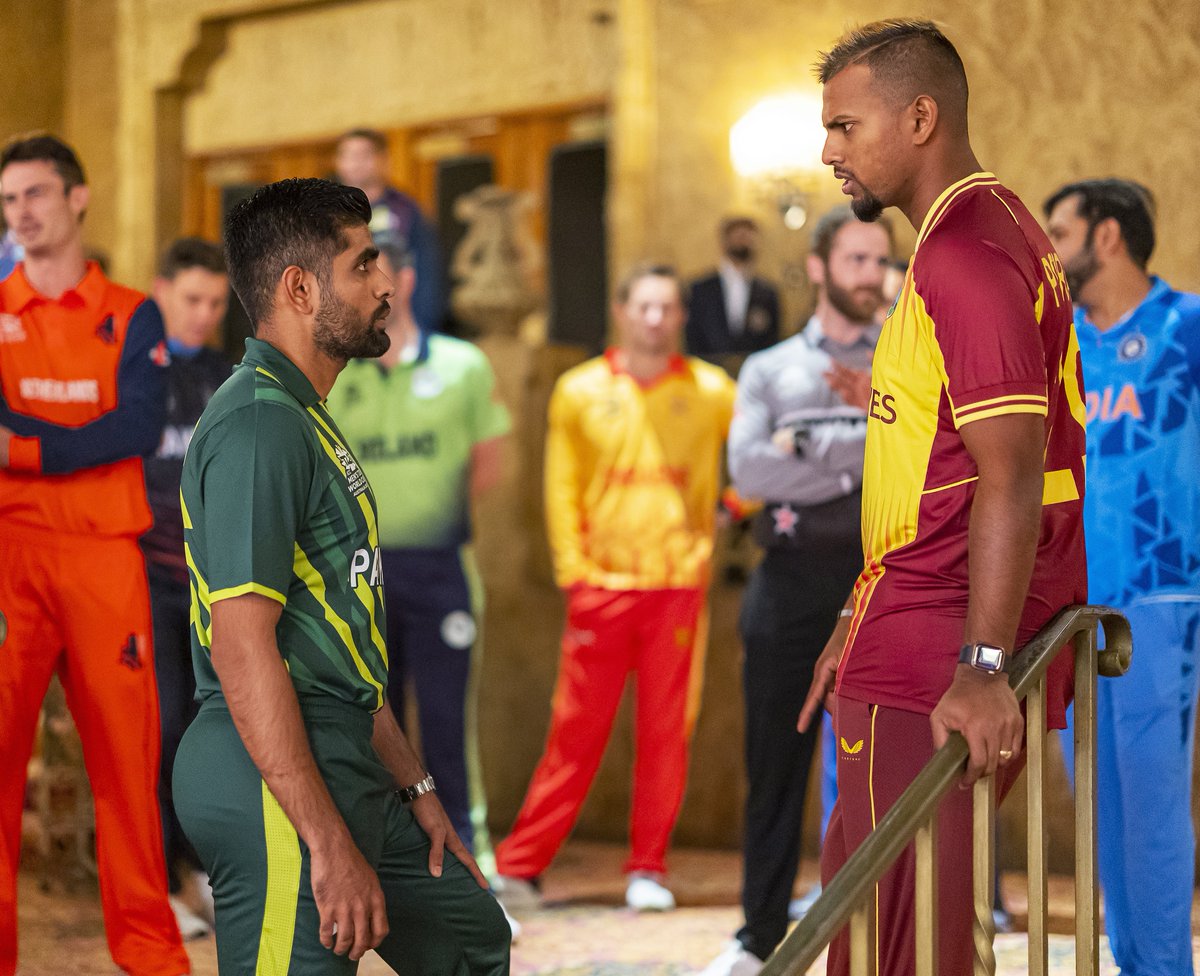 windiescricket's tweet photo. .@babarazam258 x @nicholas_47 🤝🏽
#T20WorldCup https://t.co/TPQz1km22j