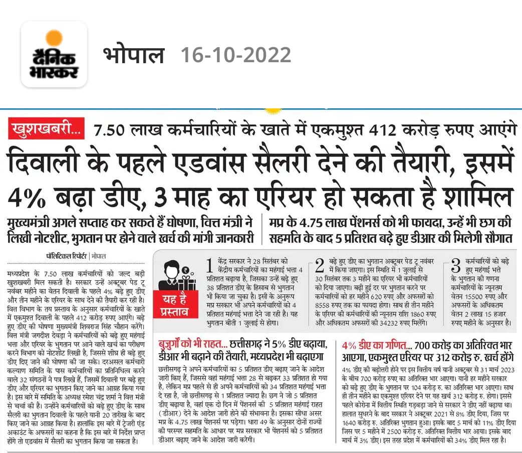#ये_दीवाली_पूरे_वेतनवाली
#स्टाइपेंड_नहीं_पूरा_वेतन_दीजिए
नवनियुक्त शिक्षकों को दीवाली पर 4% DA के साथ 100% वेतन चाहिए <a href="/ChouhanShivraj/">Shivraj Singh Chouhan</a> मामा जी !
<a href="/Indersinghsjp/">इन्दरसिंह परमार</a> <a href="/vdsharmabjp/">VD Sharma</a>  <a href="/BhopalSamachar/">Bhopal Samachar</a> <a href="/patrika_mp/">Patrika Madhya Pradesh</a> <a href="/danikbhaskar/">Bhaskar.com</a> <a href="/gireesh_ji/">GIREESH UPADHYAY</a> <a href="/JournoGarima/">Garima Srivastav</a> <a href="/ZeeMPCG/">Zee MP-Chhattisgarh</a> @Manishsagar75 3