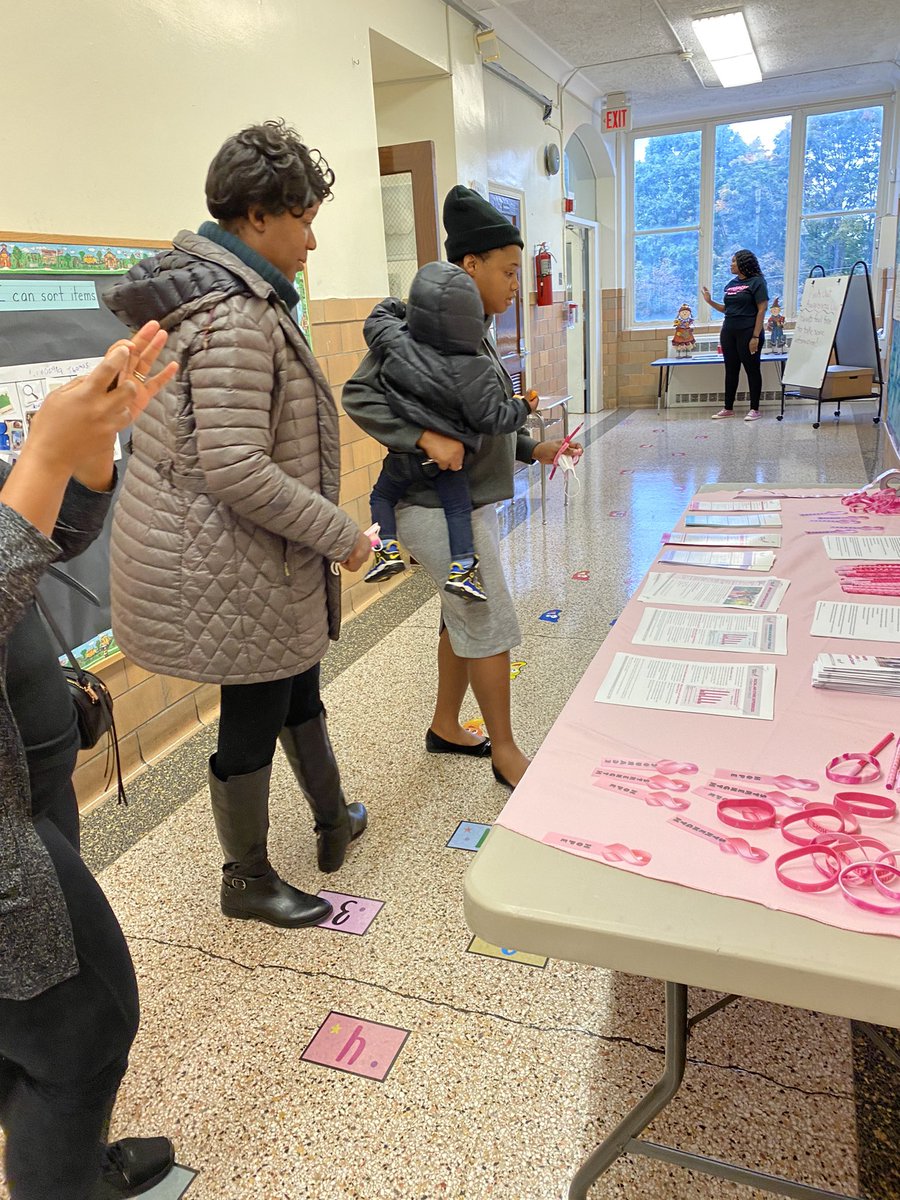sacademy268's tweet photo. @sacademy268 recognized staff members who are breast cancer survivors &amp; staff members who have family survivors.  Staff proudly wore pink &amp; jeans &amp; Nurse Vicci offered parents &amp; staff informational pamphlets, masks, pens, etc #breastcancerawarenessday @ops_district @Principal_KM https://t.co/7Hhbm6DHcR