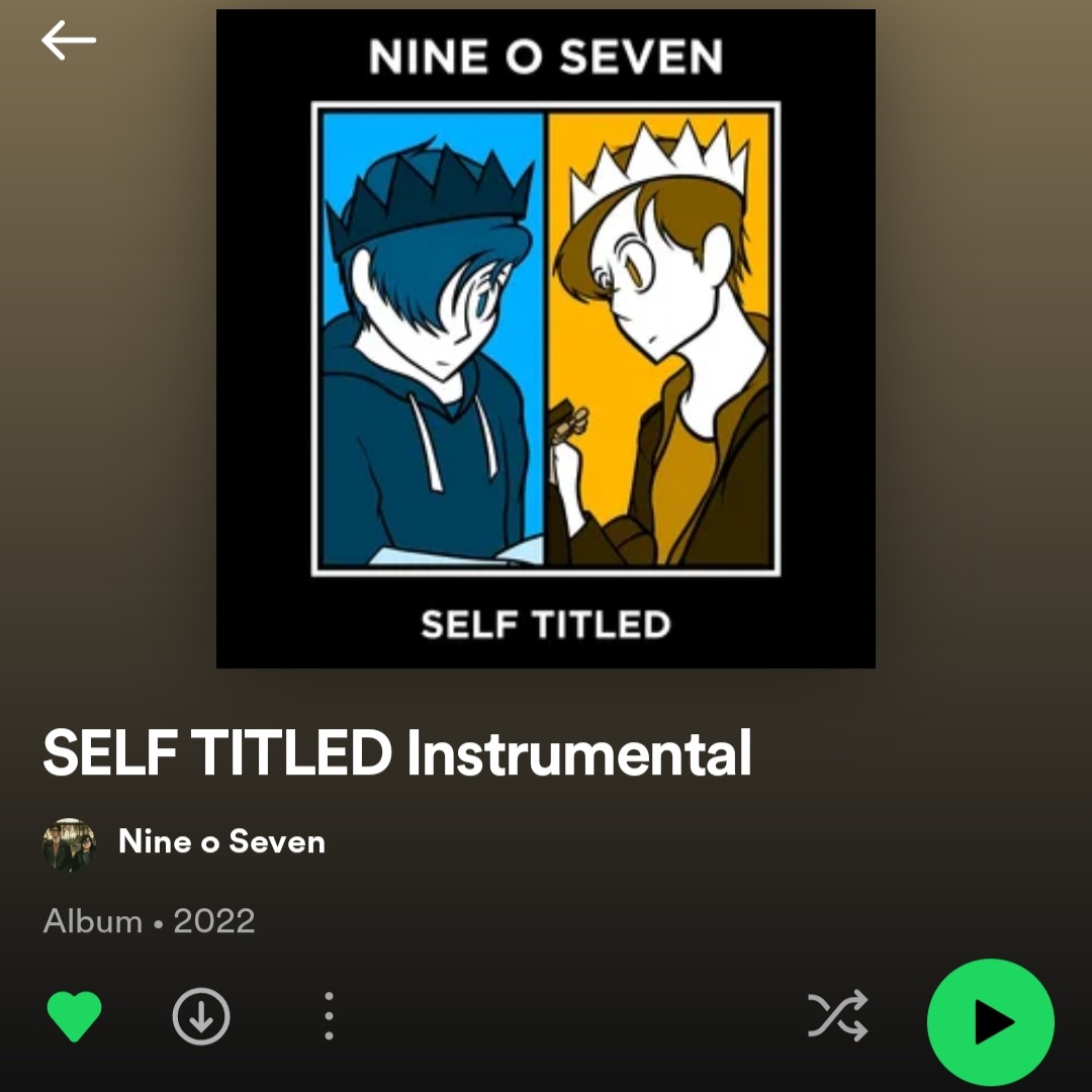 9o7band's tweet photo. SELF TITLED: INSTRUMENTAL is out!
Now you can hear just how out of tune the guitars are in your favorite songs, like Agree to Disagree, You Drive a Hard Bargain (But I Drive a Stick Shift), and Out of Control! 
All without the distraction of angsty boi emo voice https://t.co/ftN7LrjTxa