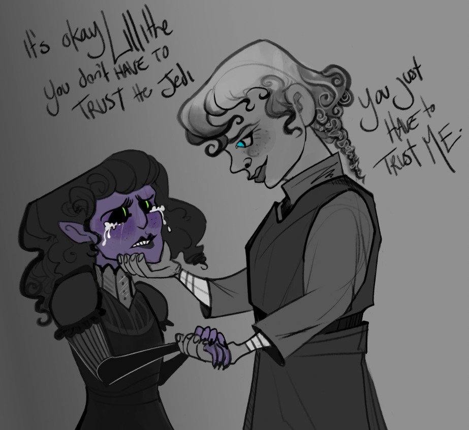NunDraws's tweet photo. little kid promises. #anakin #starwars #nightsister #AnakinSkywalker #darthvader #jedi #fanart #zabrak https://t.co/Avx4HsZoe1