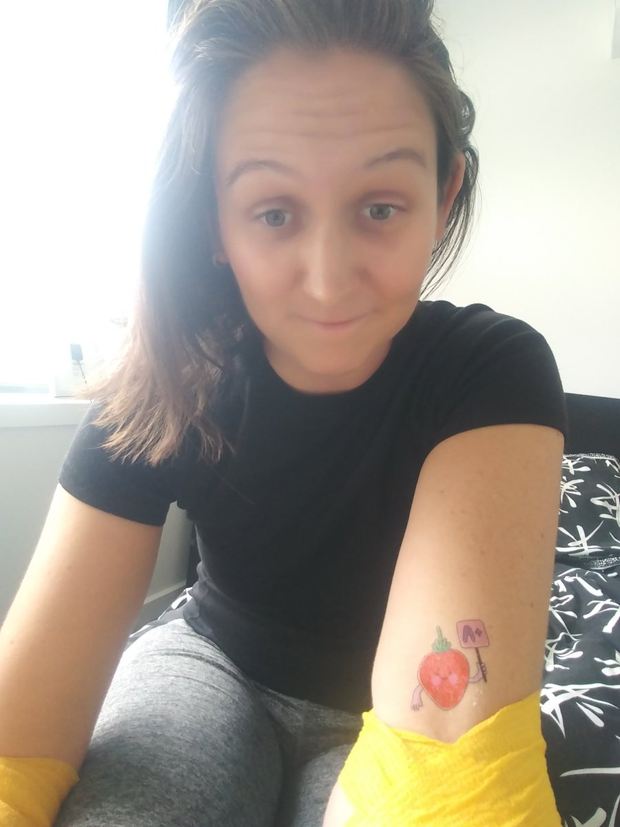 eg_brodie's tweet photo. Productive morning. New tat and a new registrant for stem cell donation @lifebloodau #ABMDR https://t.co/cVeBAsH3SQ