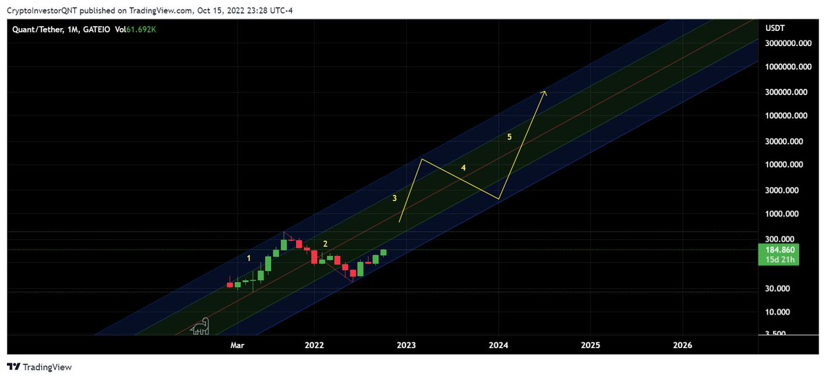 Looks good to me. 😉

$QNT Monthly; Log Scale