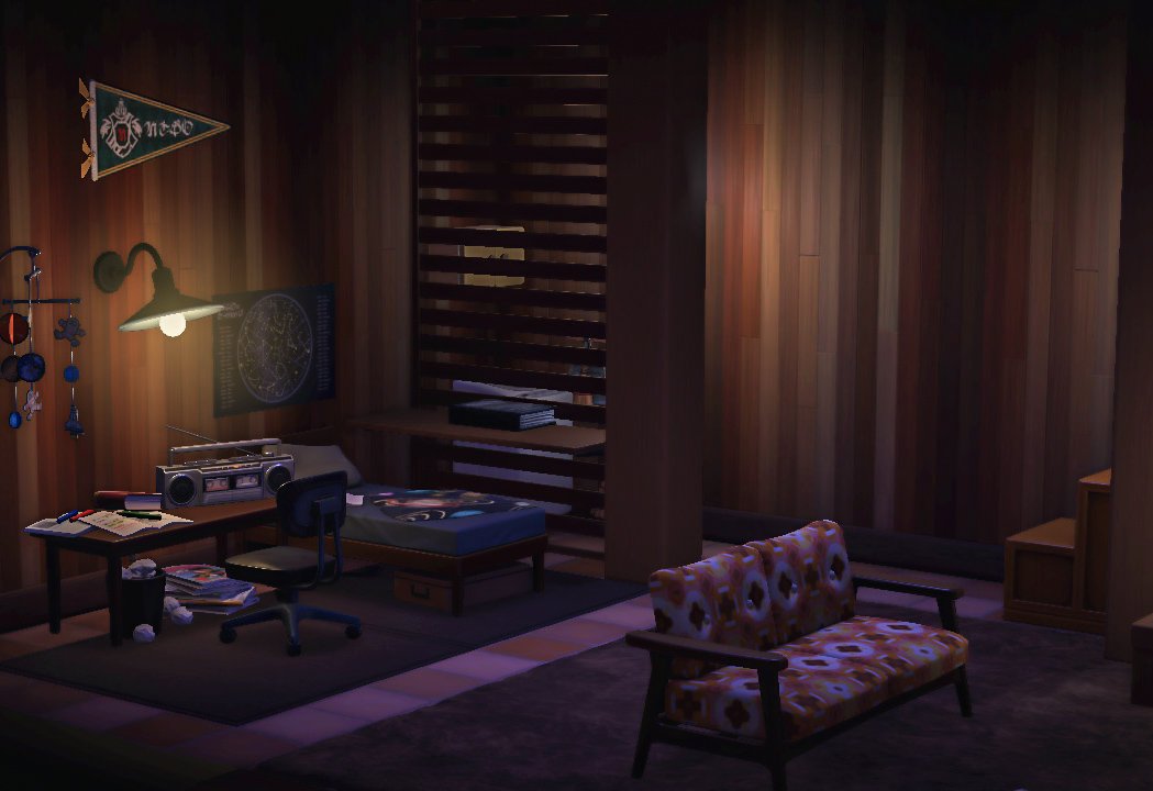 TabbyRoad's tweet photo. 80s basement bedroom 👽
#AnimalCrossingNewHorizons #acnh #AnimalCrossingDesigns https://t.co/xUDjI7pl2U