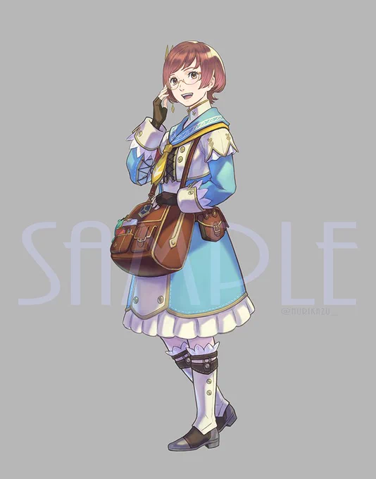 #MHサンブレイク×『塗 和也』コラボ絵。チッチェ姫アクスタ用のキャラ単体絵は、集合絵バージョンから、さらに加筆更新して専用絵として仕上げてます。受注予約生産受付は本日10/16まで  
