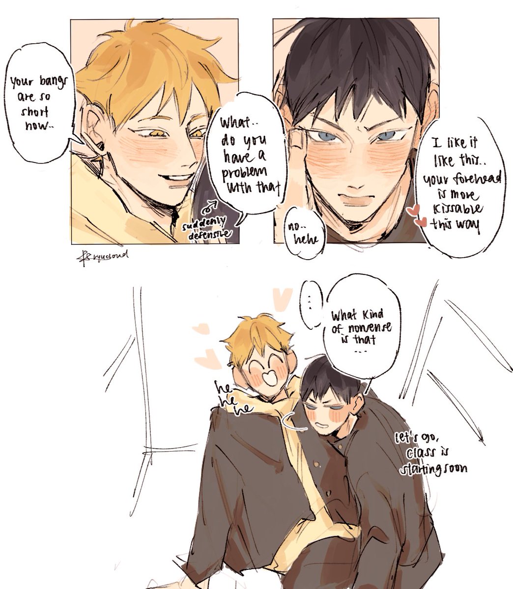 // 3rd year hnkg

the reason behind why kageyama never grew out his hair after (1/2)

#hinakaga #kagehina #haikyuu 