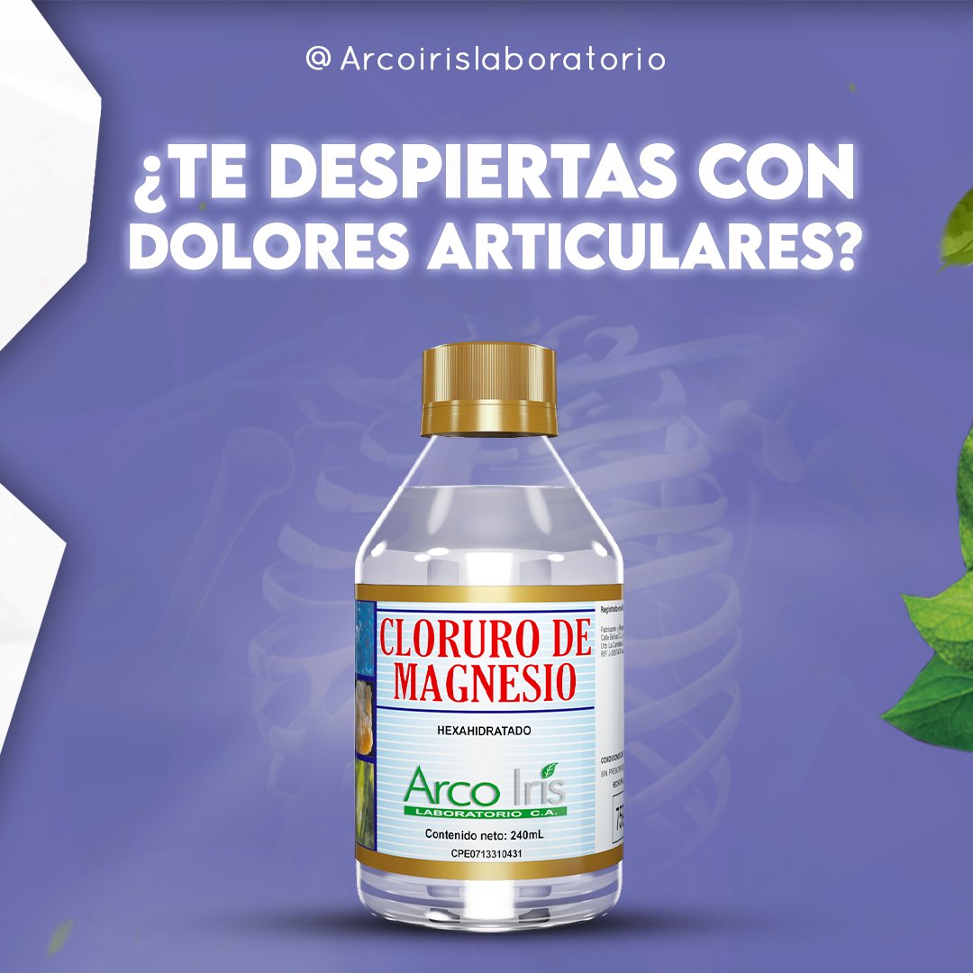Lab_arcoiris's tweet photo. Despertar en la mañana sin dolores si es posible, tomando CLORURO DE MAGNESIO, de Arco Iris Laboratorio.
Cómo debes tomarlo? 1 tapita del envase en 1/4 vaso de agua, preferiblemente al levantarse.

Lo natural evoluciona🌱 https://t.co/Q6vpZv1NSC